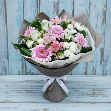 Букет цветов из:  Герберы, Альстромерии и Хризантемы #REPLACE_PRED# Камень-Рыболове