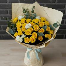 Букет цветов из:  Розы #REPLACE_PRED# Камень-Рыболове