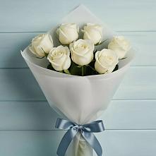 Букет 7 Белых роз Эдлесс Лав в Камень-Рыболове