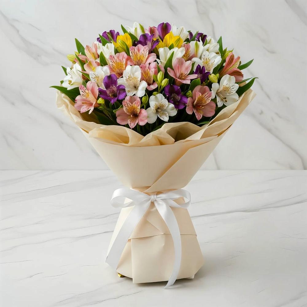 Букет цветов из: Альстромерии в Камень-Рыболове