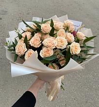 Букет Кремовые розы Латте в Камень-Рыболове