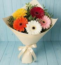 Букет цветов из:  Герберы #REPLACE_PRED# Камень-Рыболове