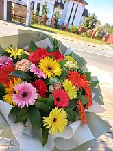 Букет цветов из:  Герберы #REPLACE_PRED# Камень-Рыболове