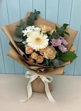 Букет цветов из:  Герберы и Хризантемы в Камень-Рыболове