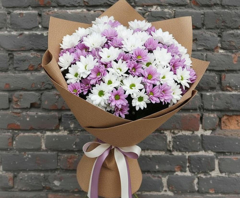 Букет цветов из: Хризантемы в Камень-Рыболове