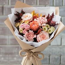 Букет цветов из:  Гвоздики, Хризантемы и Розы в Камень-Рыболове