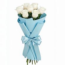 Букет 7 белых роз Проуд в Камень-Рыболове