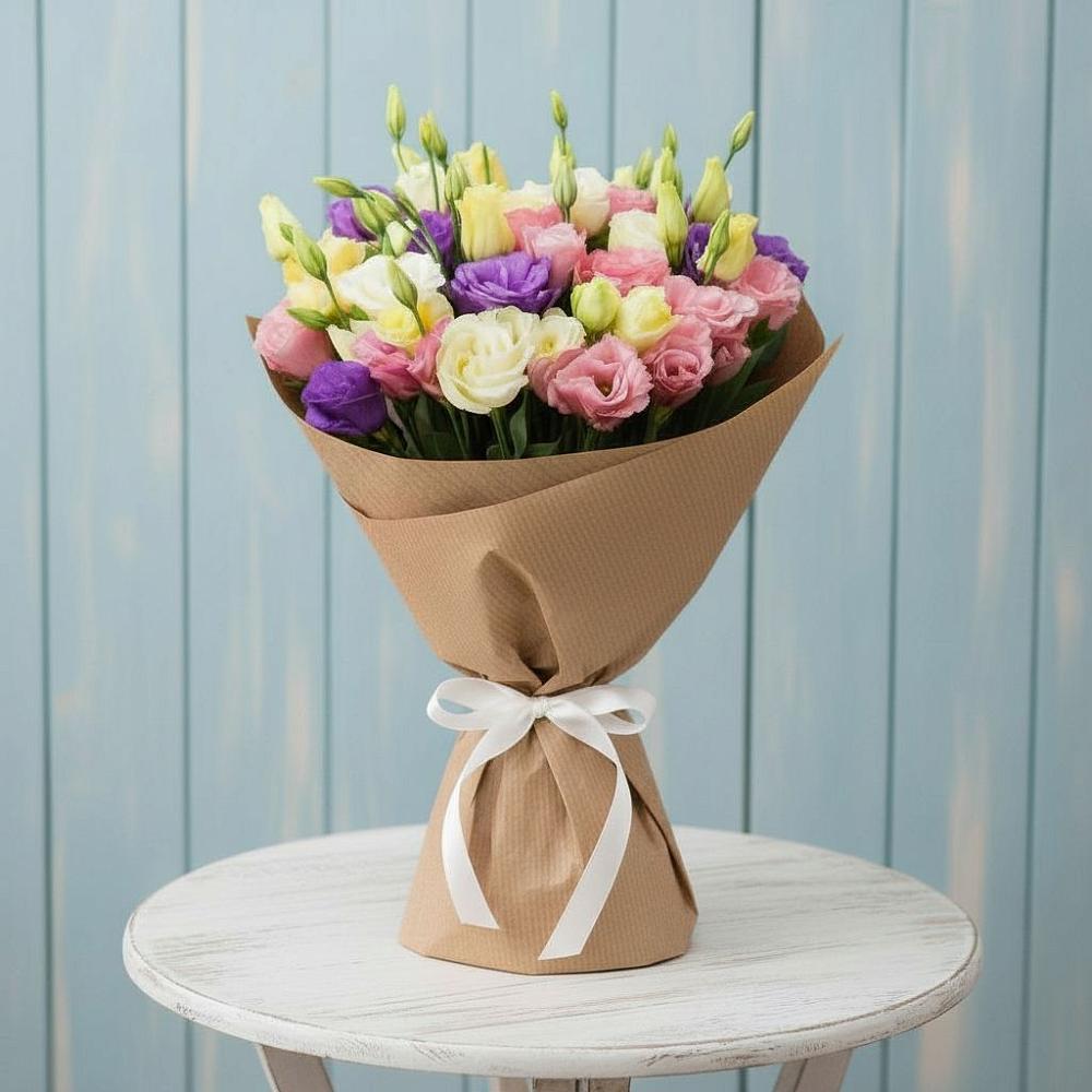 Букет цветов из: Лизиантусы в Камень-Рыболове