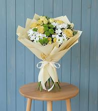 Букет цветов из:  Хризантемы и Розы в Камень-Рыболове