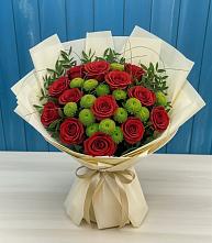 Букет цветов из:  Розы и Хризантемы в Камень-Рыболове