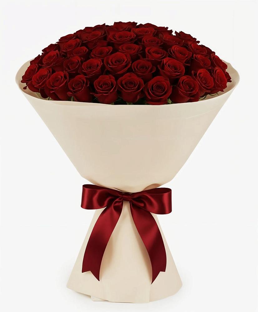 Букет 101 Бордовая роза Блэк Бакарра в Камень-Рыболове