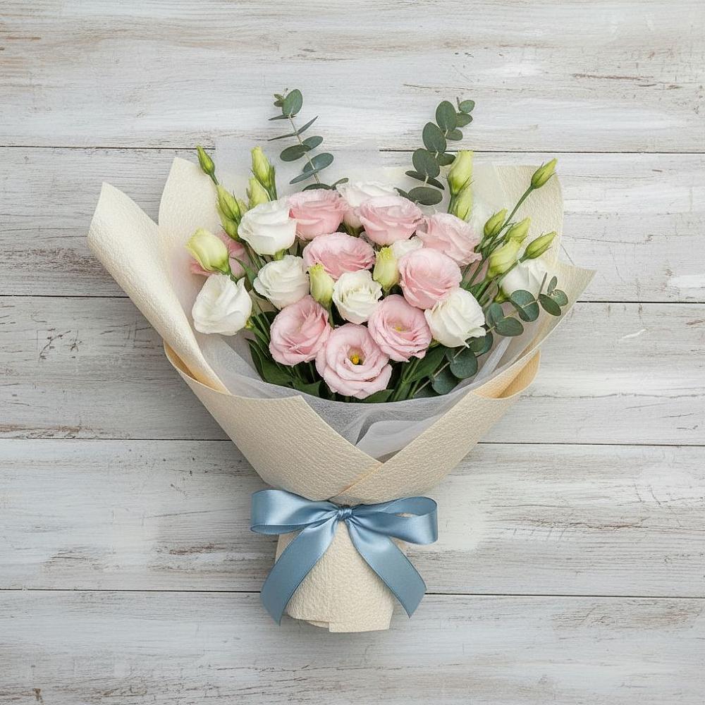 Букет цветов из: Лизиантусы в Камень-Рыболове